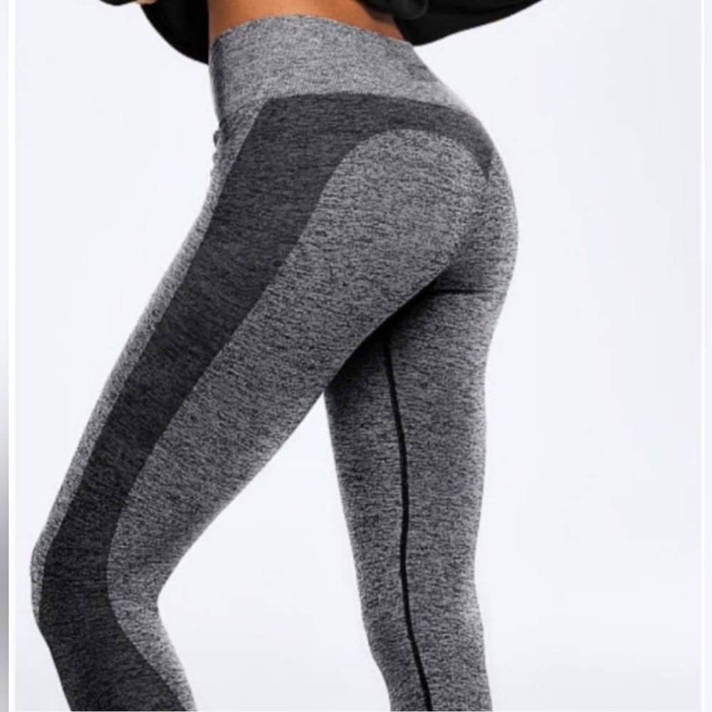 PINK Victoria's Secret -- Gray Marl Seamless High Waist Athletic Leggings